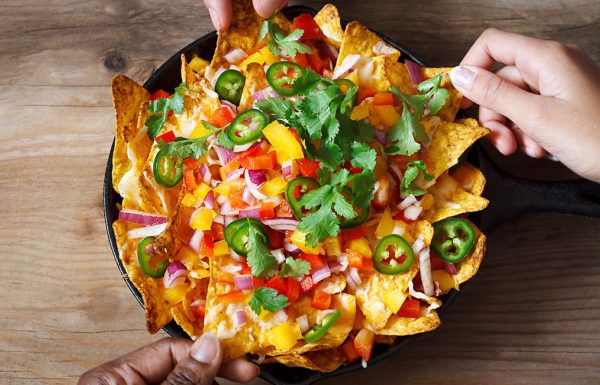 Skillet Nachos with Veggie