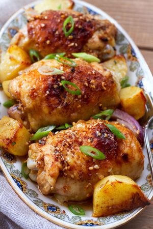 Baked Garlic Chicken and Potatoes