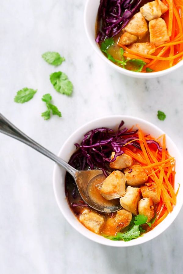 The Best Chicken Vegetable Soup - #recipe by #eatwell101 - https://www.eatwell101.com/sweet-chili-chicken-soup-recipe