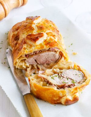 Puff Pastry Wrapped Pork Tenderloin