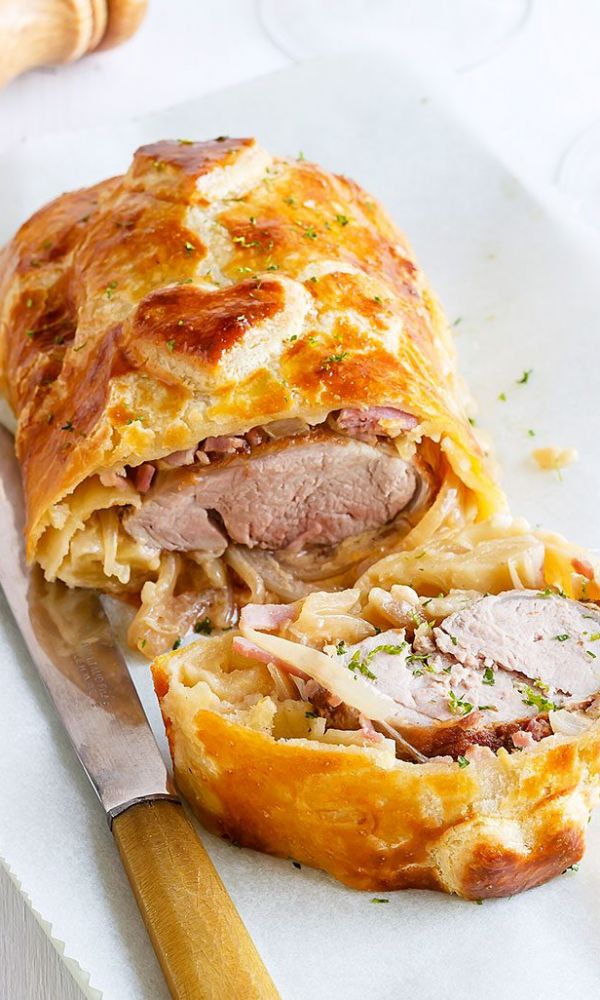 Puff Pastry Wrapped Pork Tenderloin
