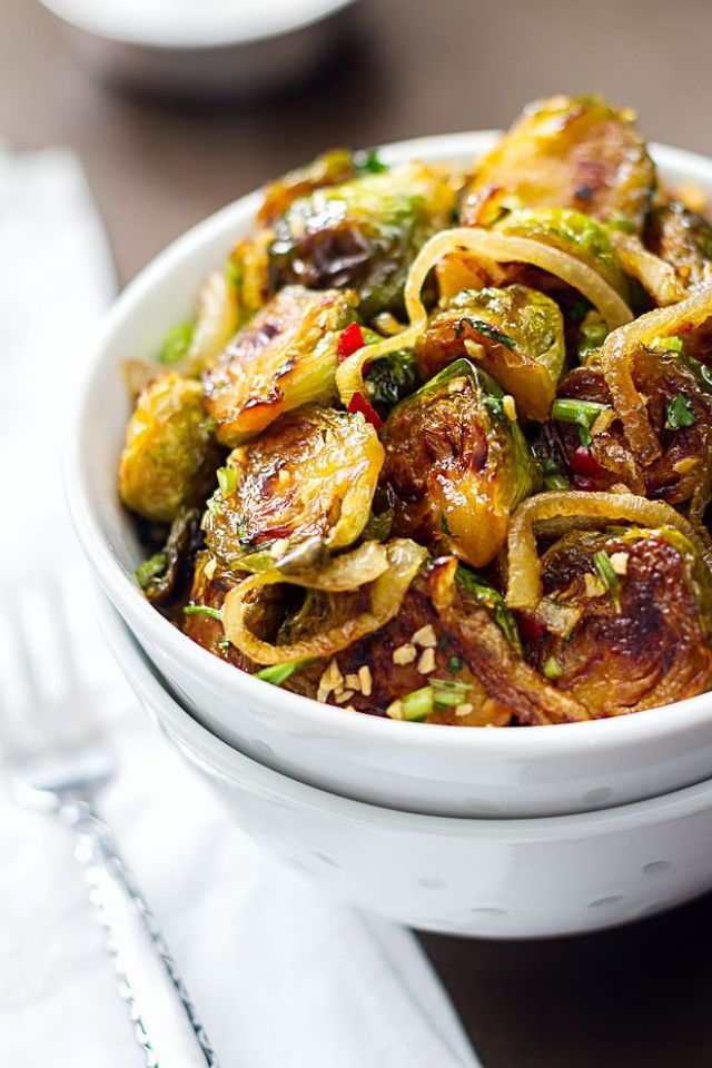 Sautéed Brussels Sprouts with Honey Glaze