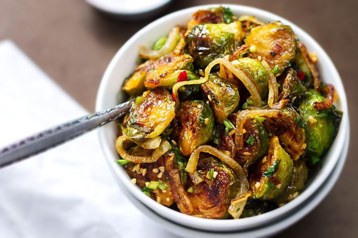 Sautéed Brussels Sprouts with Honey Glaze