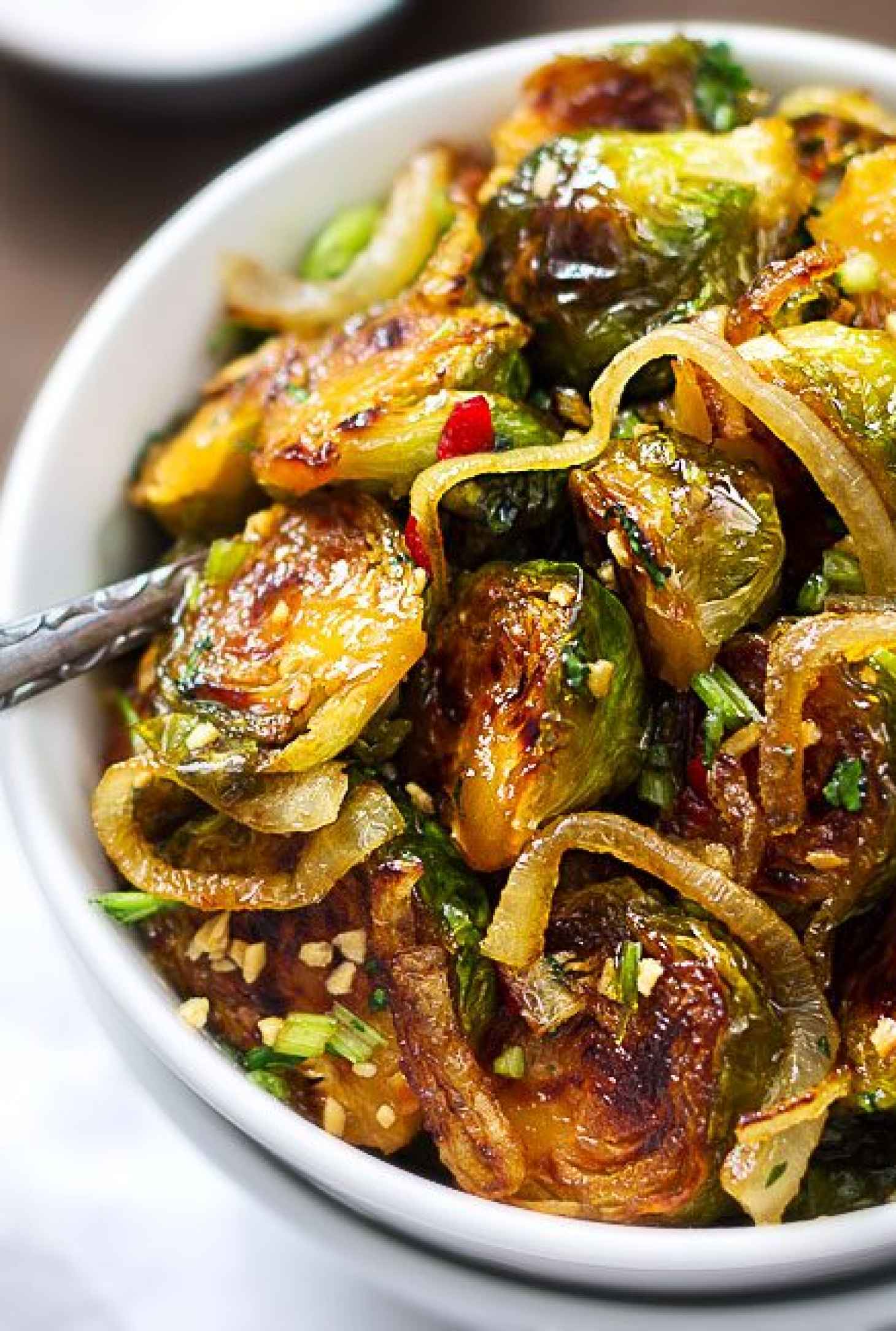 Sautéed Brussels Sprouts with Honey Glaze - #recipe by #eatwell101 - https://www.eatwell101.com/honey-glazed-brussels-sprouts-recipe