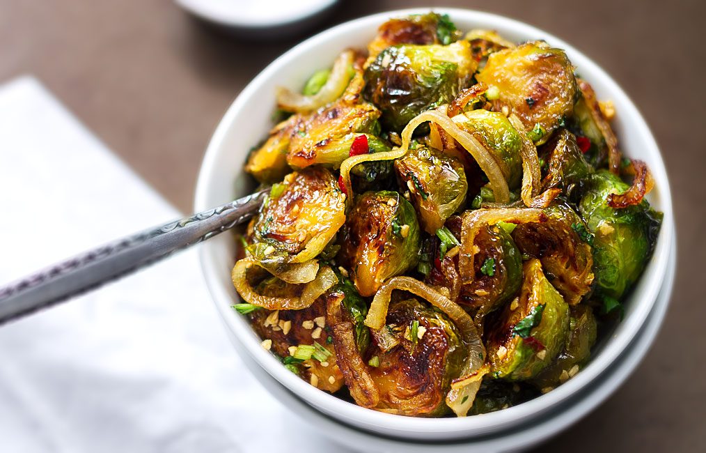Sautéed Brussels Sprouts with Honey Glaze