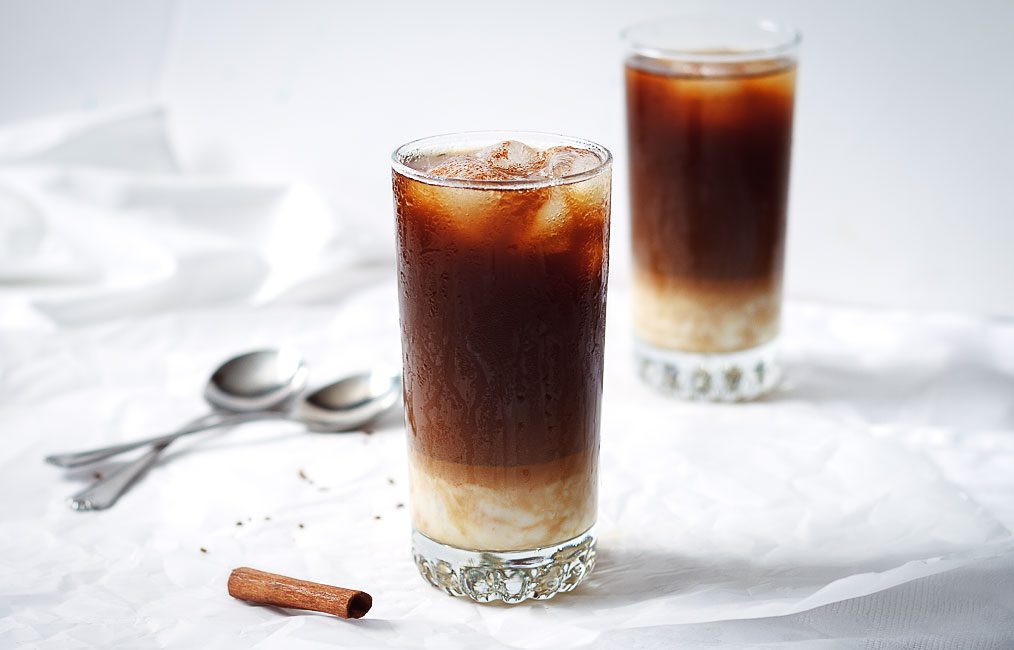 Vanilla Iced Coffee with a Splash of Rum