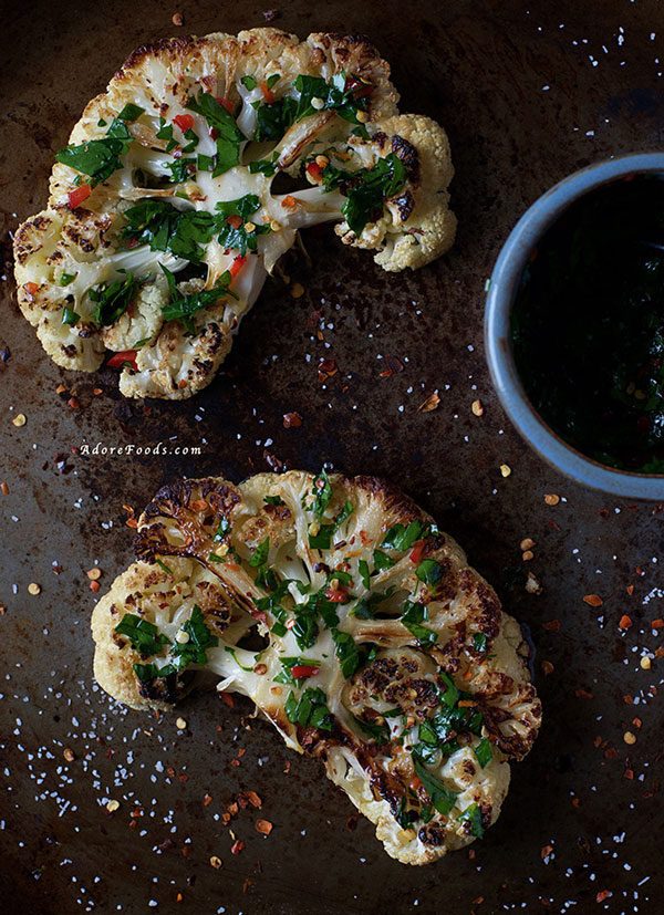 Chimichurri Cauliflower Steak