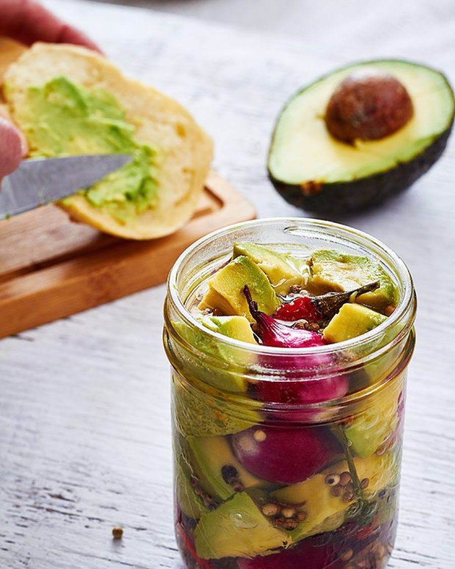 Pickled Avocado - #recipe by #eatwell101 - https://www.eatwell101.com/pickled-avocados-recipe