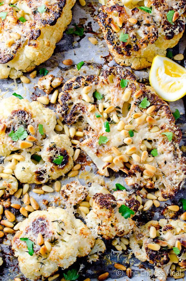 Parmesan Lemon Cauliflower Steaks