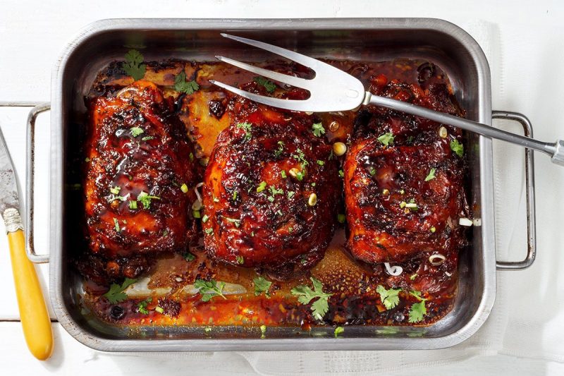 Slow Cooker Honey Turkey Thighs - #recipe by #eatwell101 - https://www.eatwell101.com/honey-glazed-slow-cooker-turkey-thighs-recipe