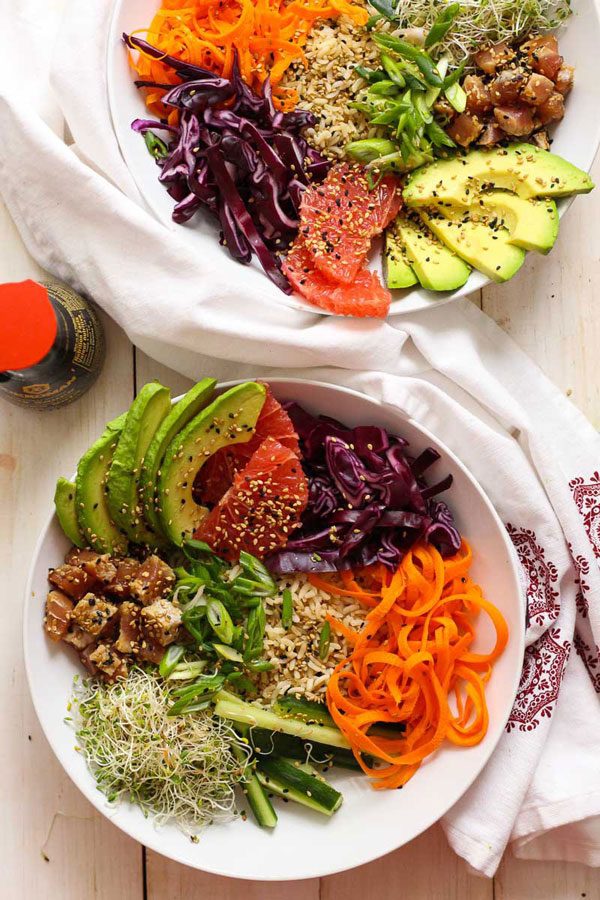 Easy Tuna Steak Poke Bowl