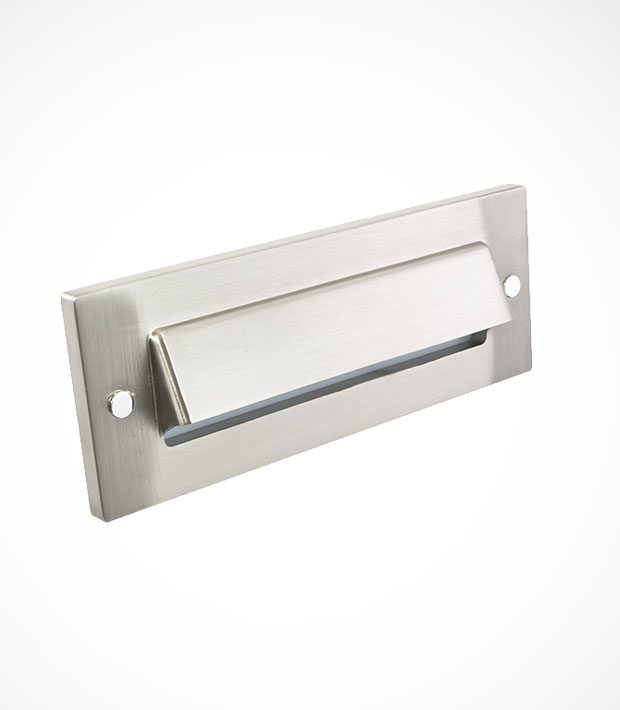 Hooded-Brick-Light-Trim,-Stainless-Steel--