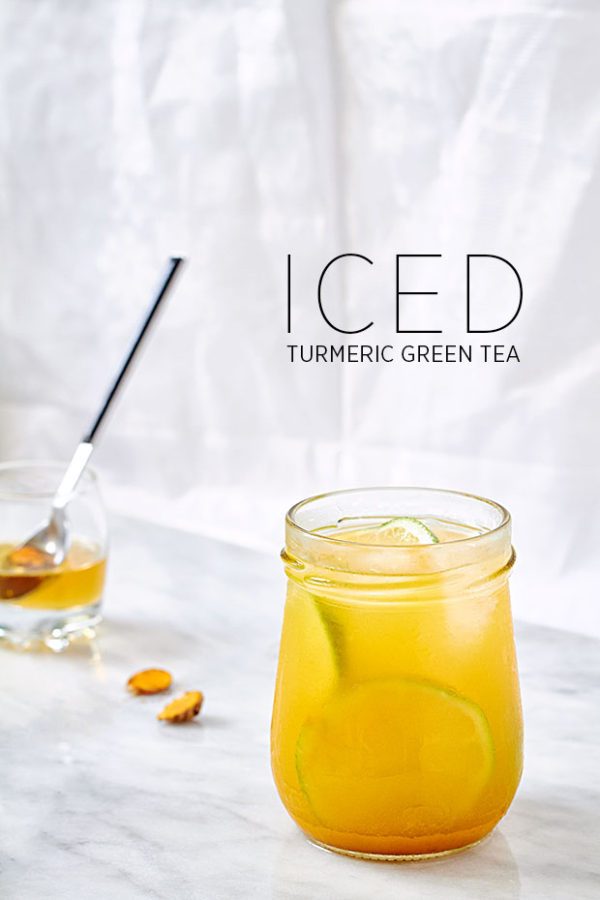 Iced Turmeric Green Tea - #recipe by #eatwell101 - https://www.eatwell101.com/iced-turmeric-green-tea-recipe