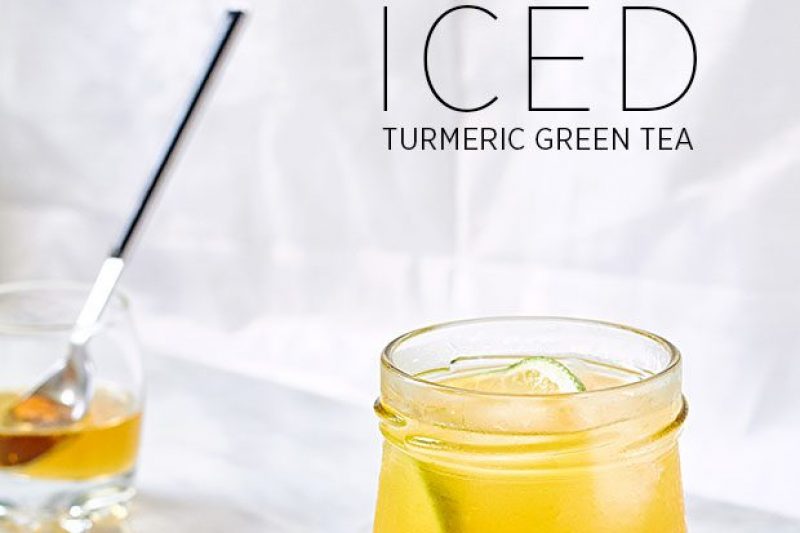 Iced Turmeric Green Tea - #recipe by #eatwell101 - https://www.eatwell101.com/iced-turmeric-green-tea-recipe