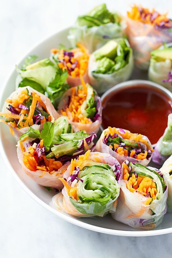 Veggie Spring Rolls - #recipe by #eatwell101 - https://www.eatwell101.com/veggie-spring-rolls-recipe