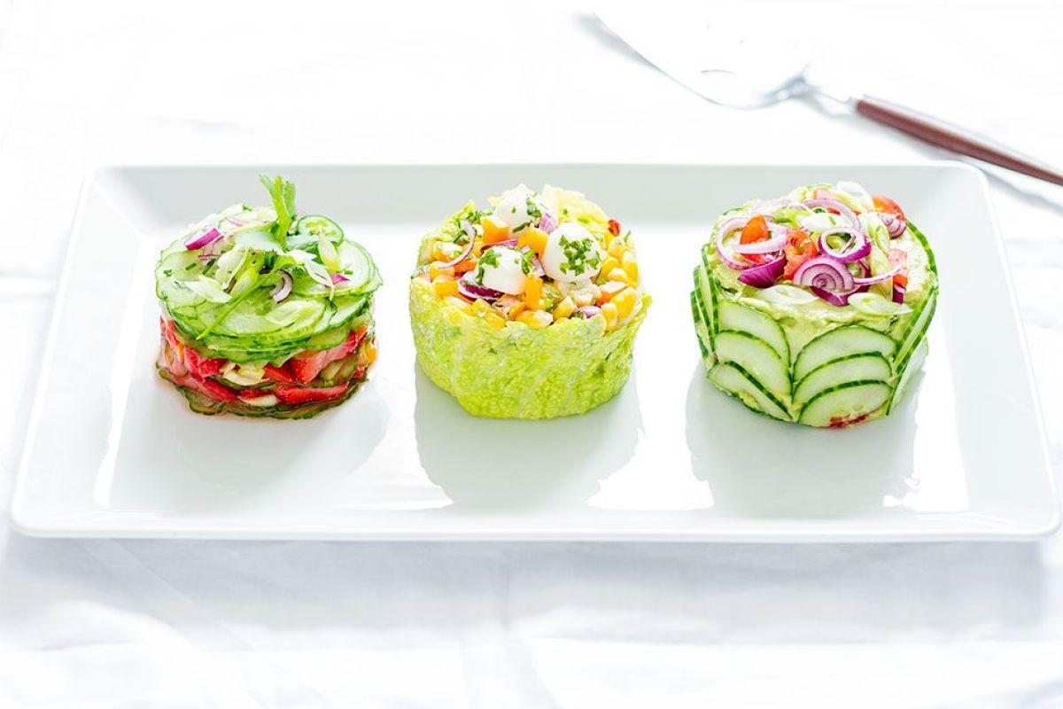 Make These Adorable Mini Salad Cakes for Your Next Potluck!