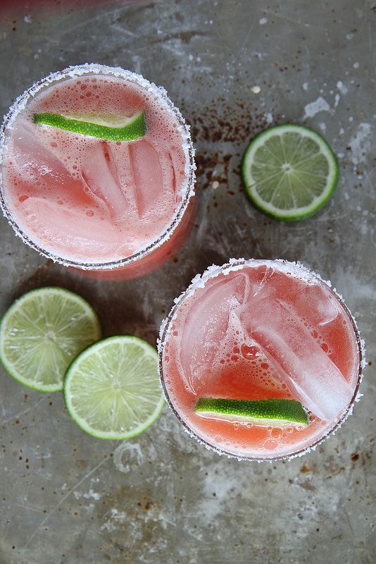 salted watermelon margaritas