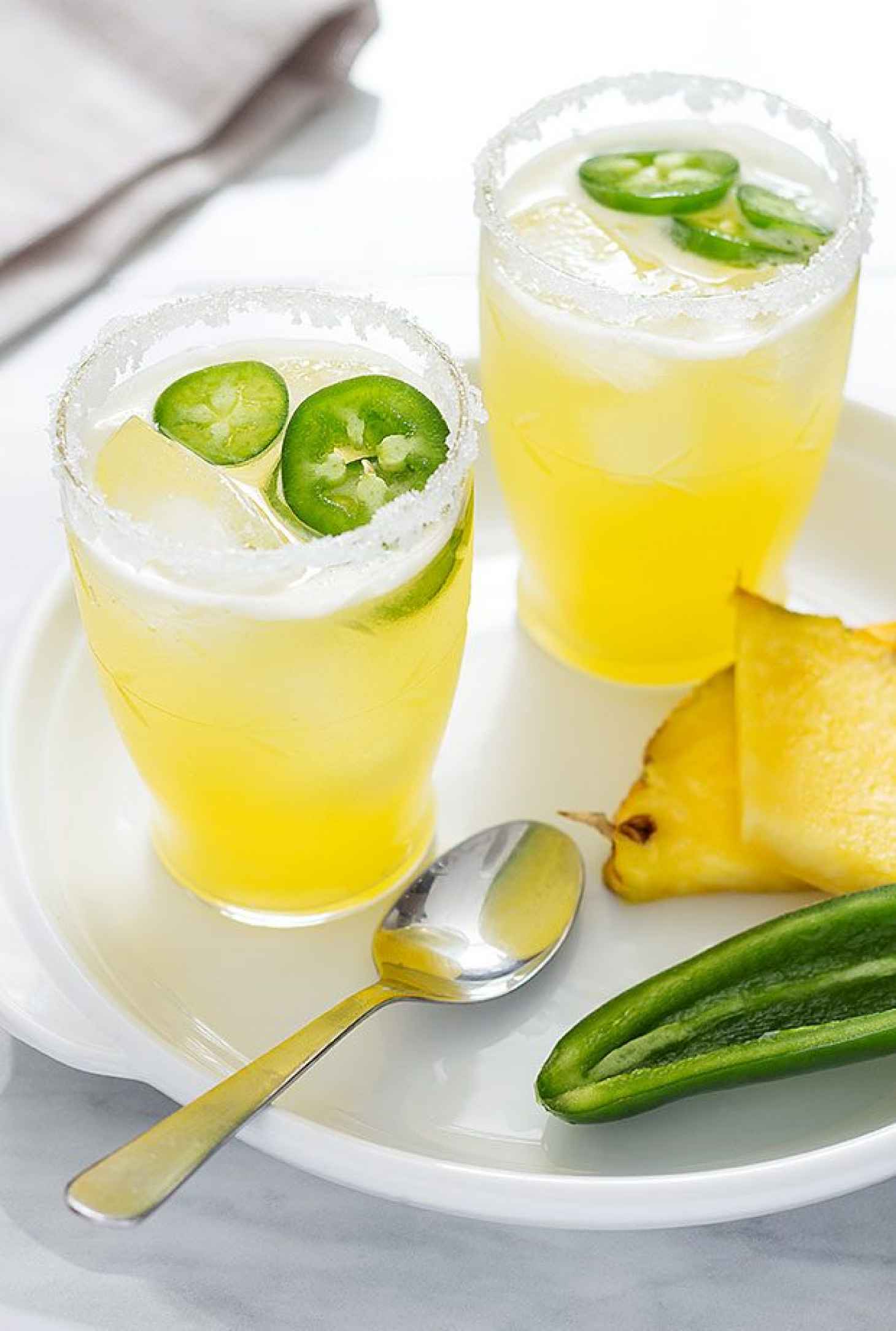 Spiced Pineapple Paloma - #recipe by #eatwell101 - https://www.eatwell101.com/spiced-pineapple-palomas-recipe
