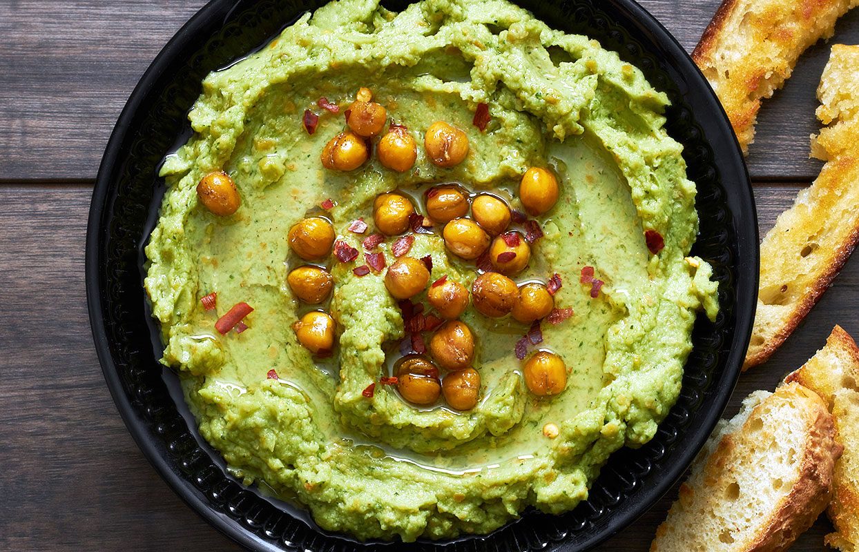 Roasted Chickpeas Avocado Dip