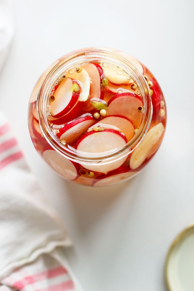 Sweet & Sour Pickled Radishes