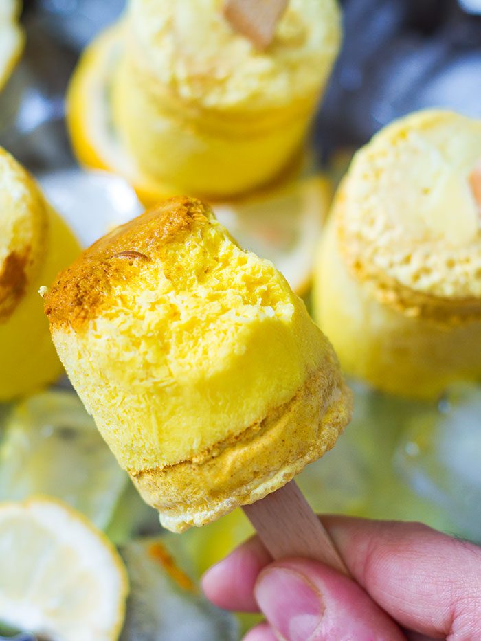 Vegan golden milk ice pop