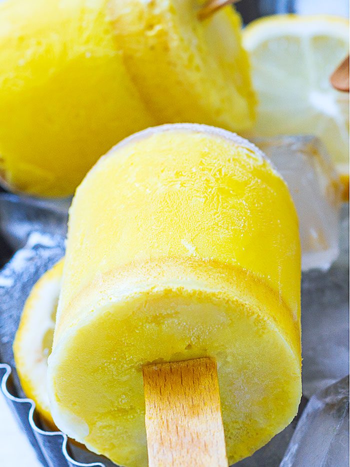 Turmeric Coconut Ginger Ice Pops - #recipe by #eatwell101 - https://www.eatwell101.com/turmeric-popsicles-recipe