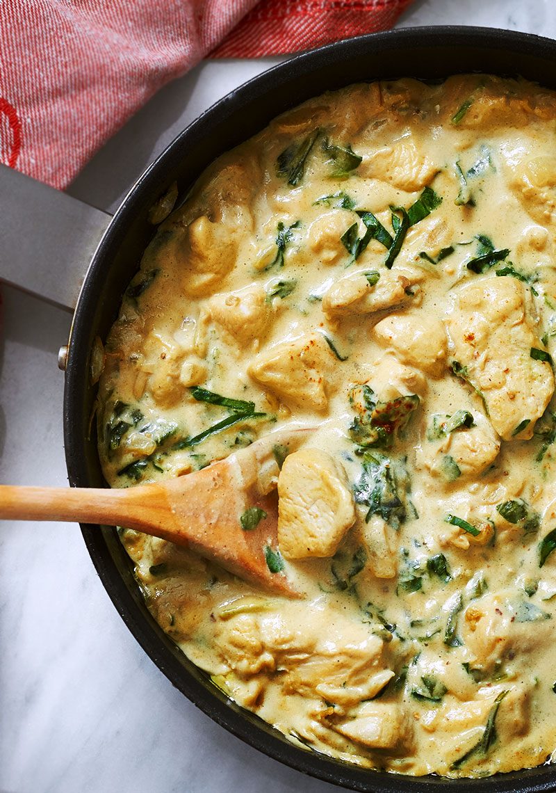 creamy chicken and spinach recipe - setkab.com