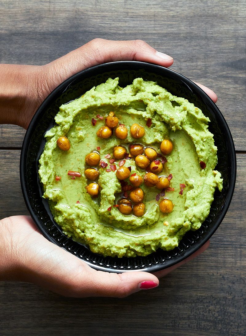 Roasted Chickpeas and Avocado Dip
