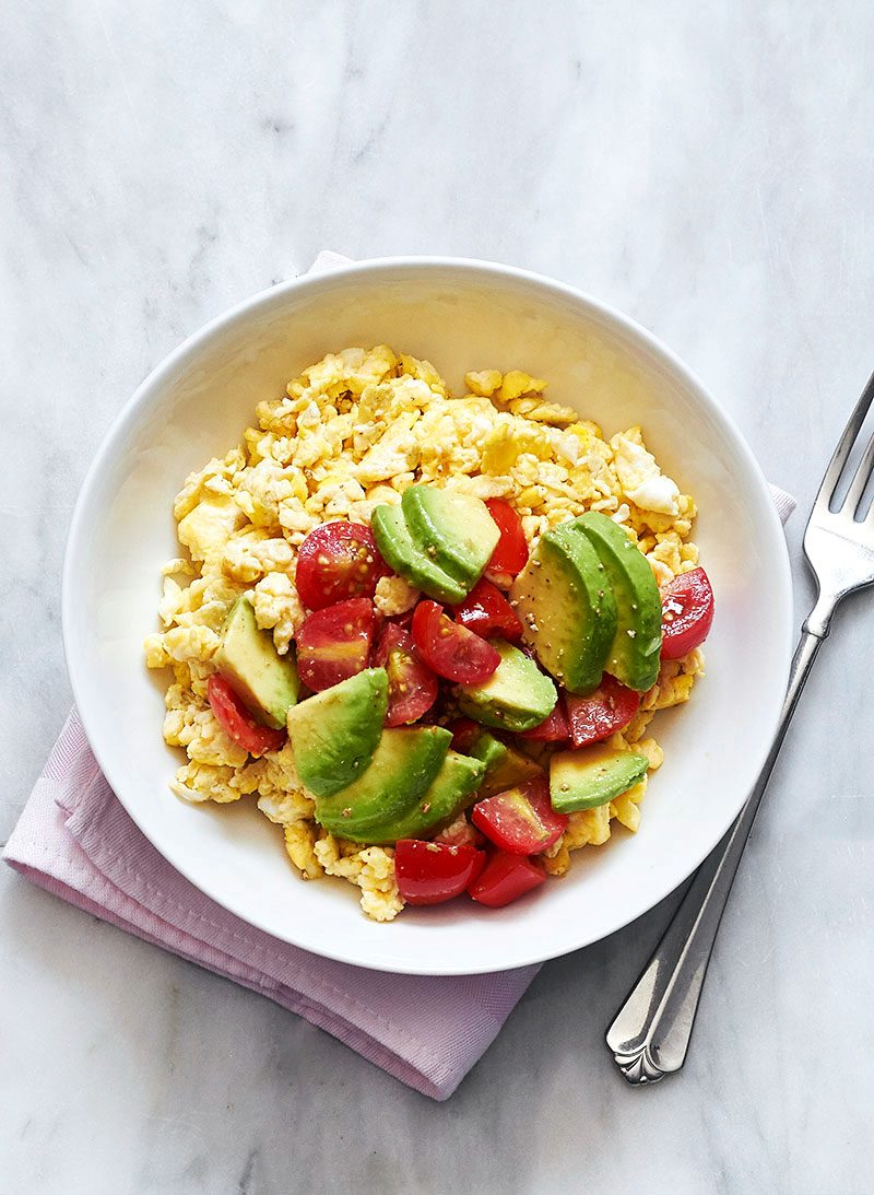 Scrambled Eggs Recipe with Tomato and Avocado – How to Make Scrambled ...