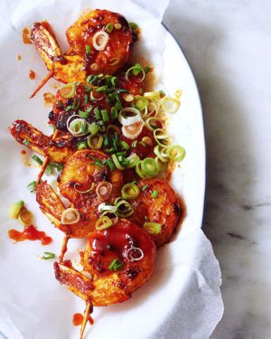 Sticky Honey Garlic Shrimp