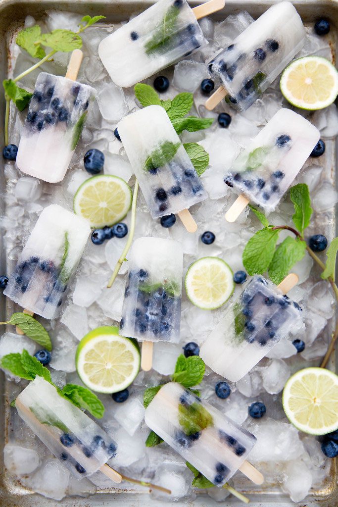 Blueberry Mojito Popsicles