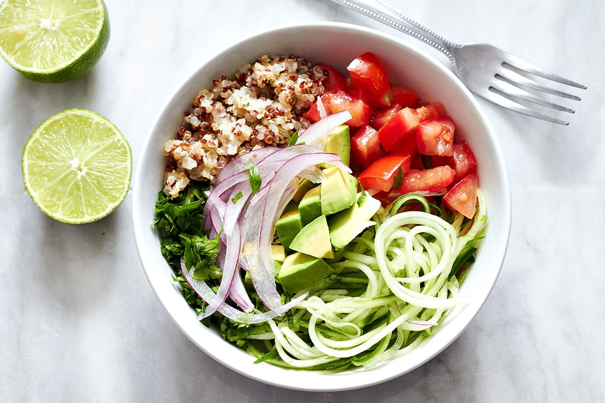 Cucumber Noodles With avocado Dressing Recipe