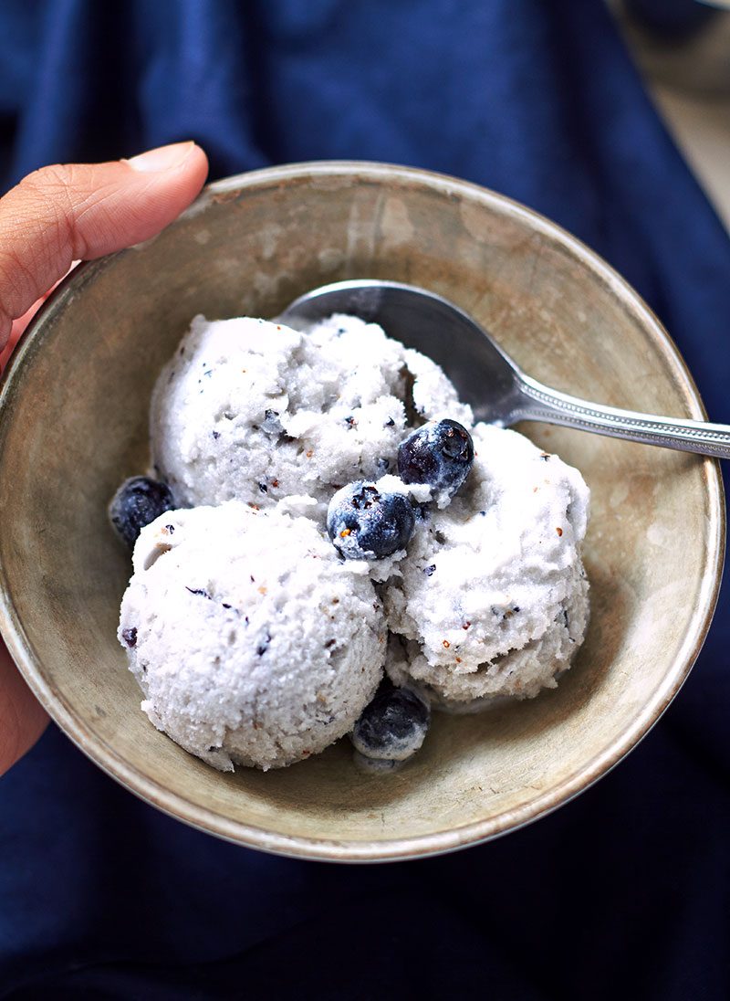 EGG-FREE BLUEBERRY ICE CREAM