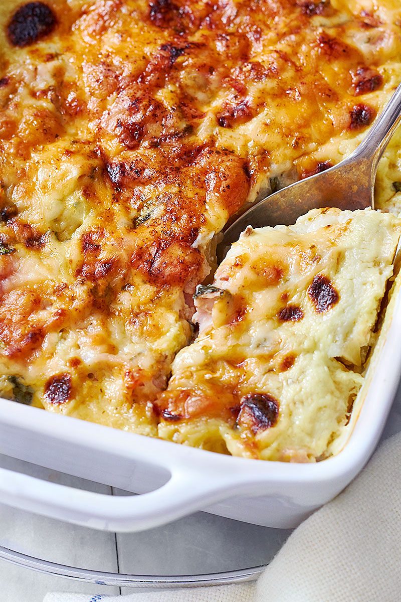 Ham and Cheese-Gnocchi Casserole