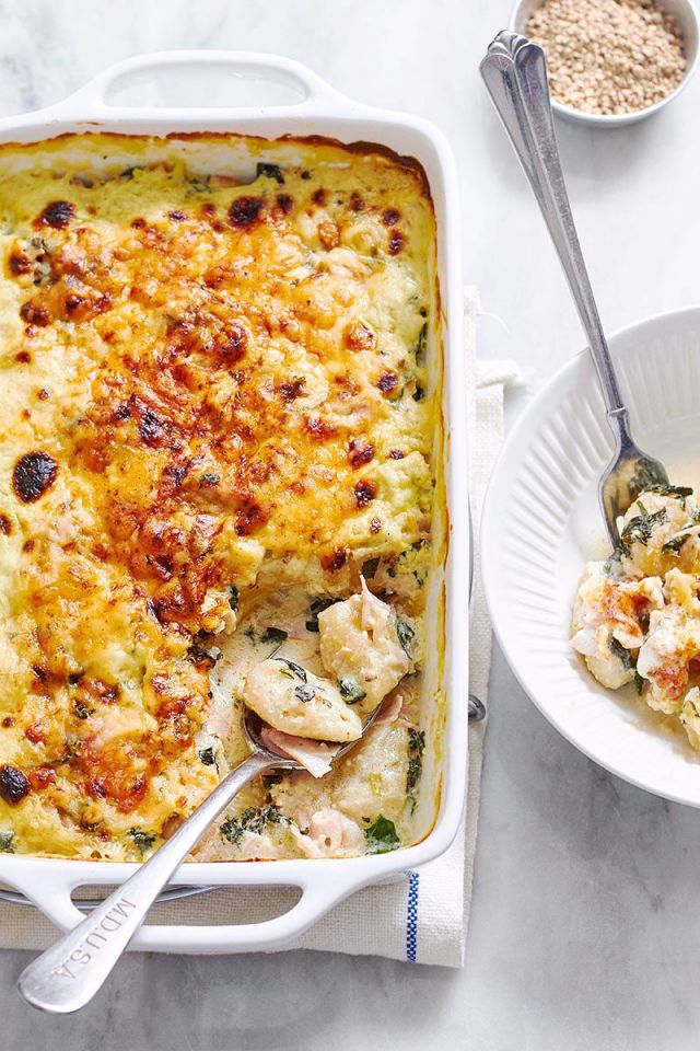 Baked Gnocchi Casserole with Ham & Spinach