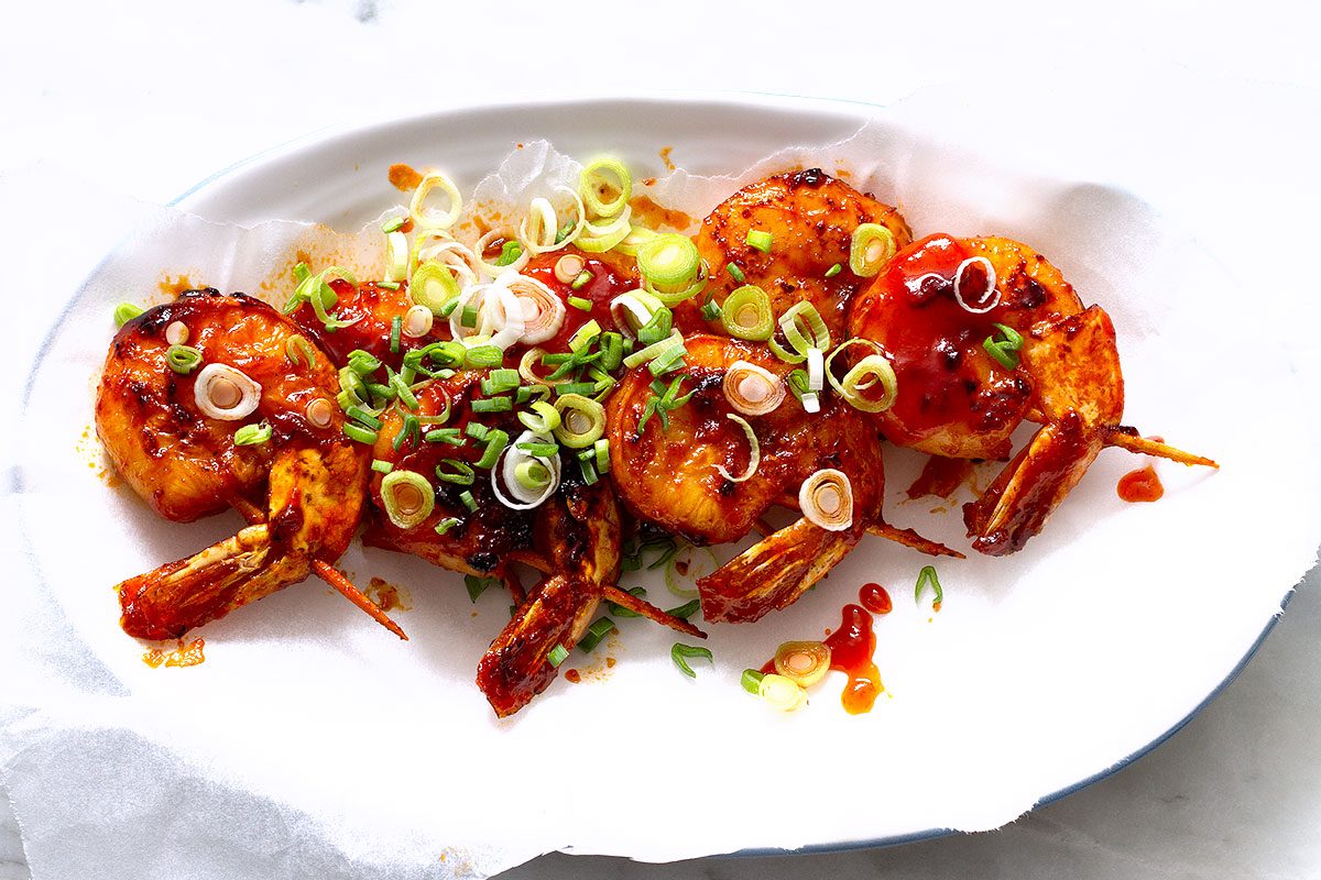 Sticky Honey Garlic Shrimp