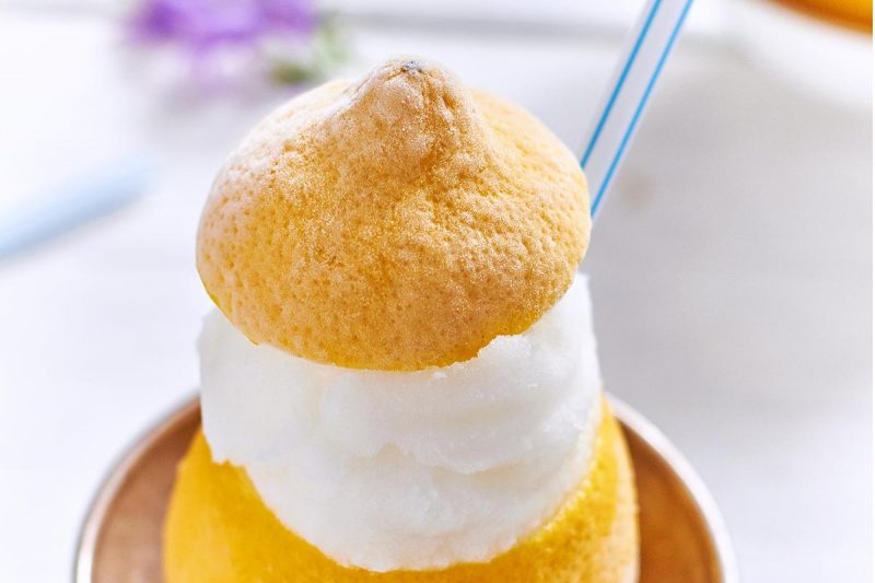 Boozy Lemon Sorbet Cups - #recipe by #eatwell101 - https://www.eatwell101.com/lemon-sorbet-cups-recipe