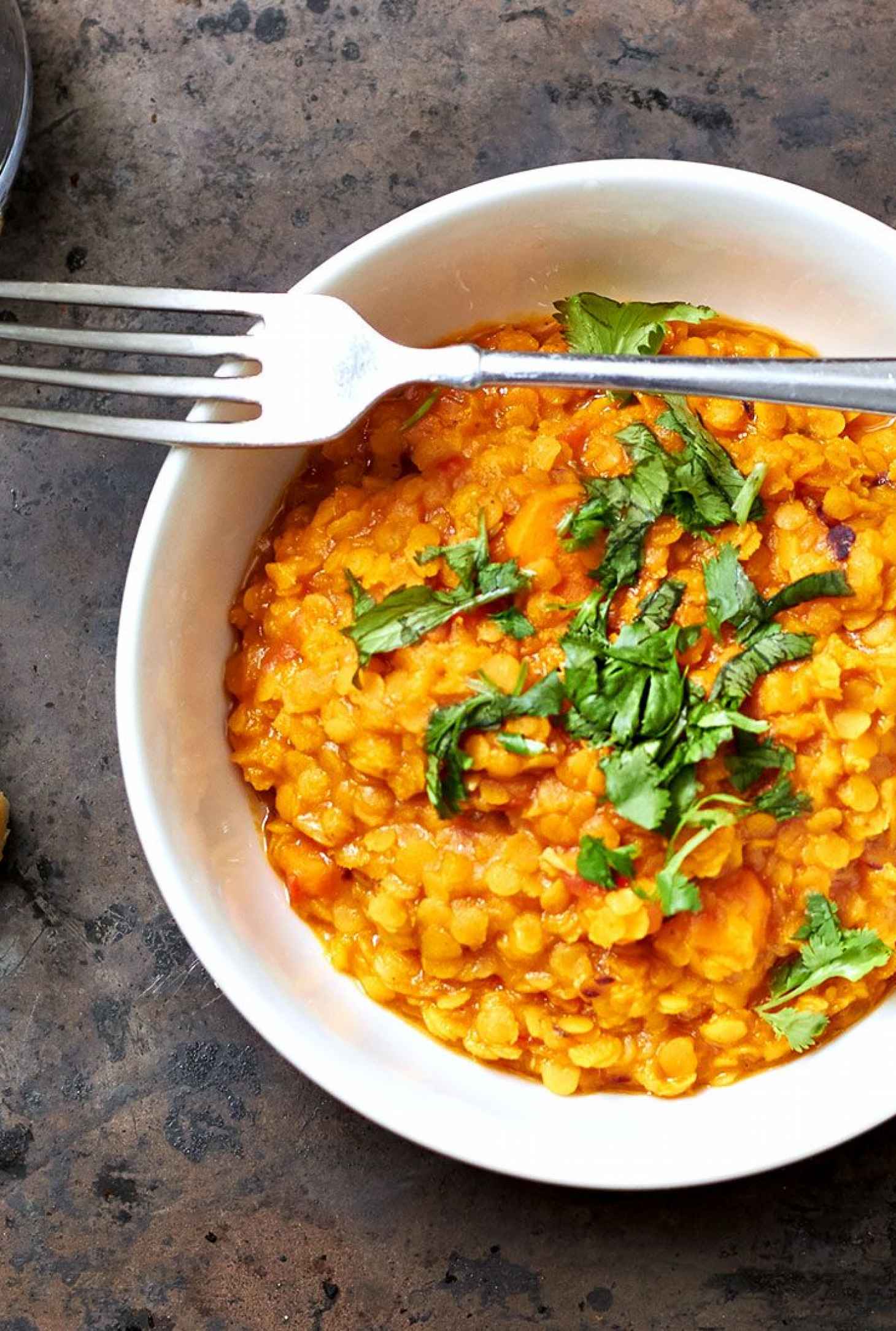 Carrot Turmeric Red Lentil Stew - #recipe by #eatwell101 - https://www.eatwell101.com/carrot-turmeric-red-lentil-stew-recipe