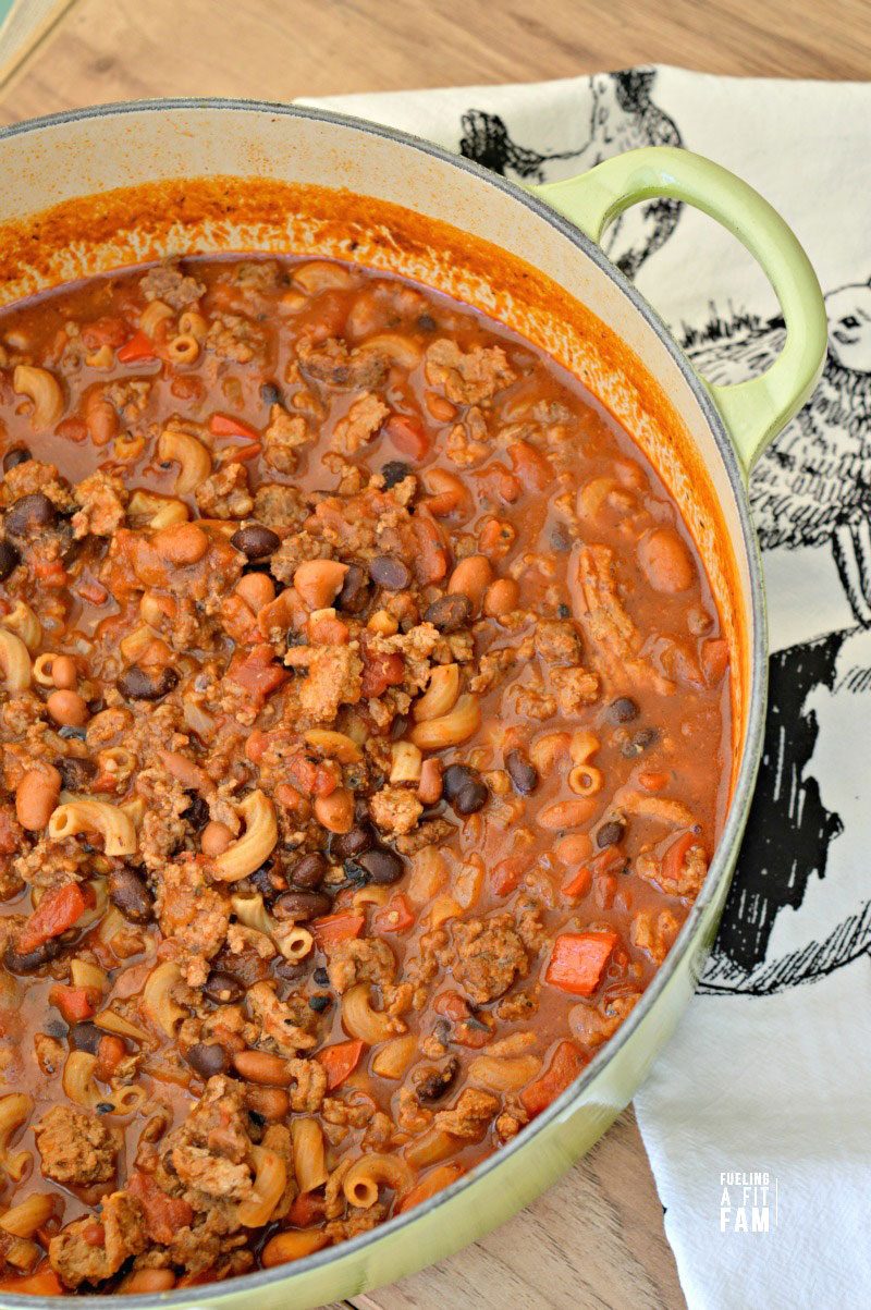 Dutch Oven Chili Mac
