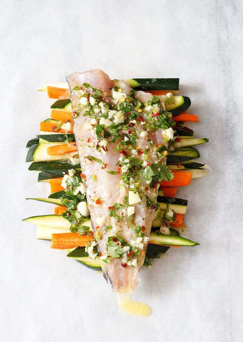 baked fish in parchment