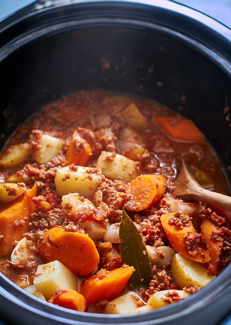 slow cooker ground beef stew