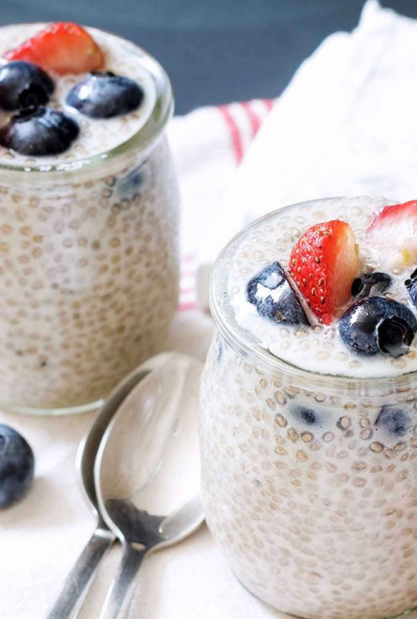 Berry Chia Pudding - #recipe by #eatwell101 - https://www.eatwell101.com/chia-seed-pudding-recipe