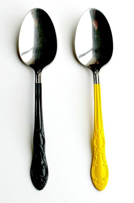 Colorful Dipped Silverware