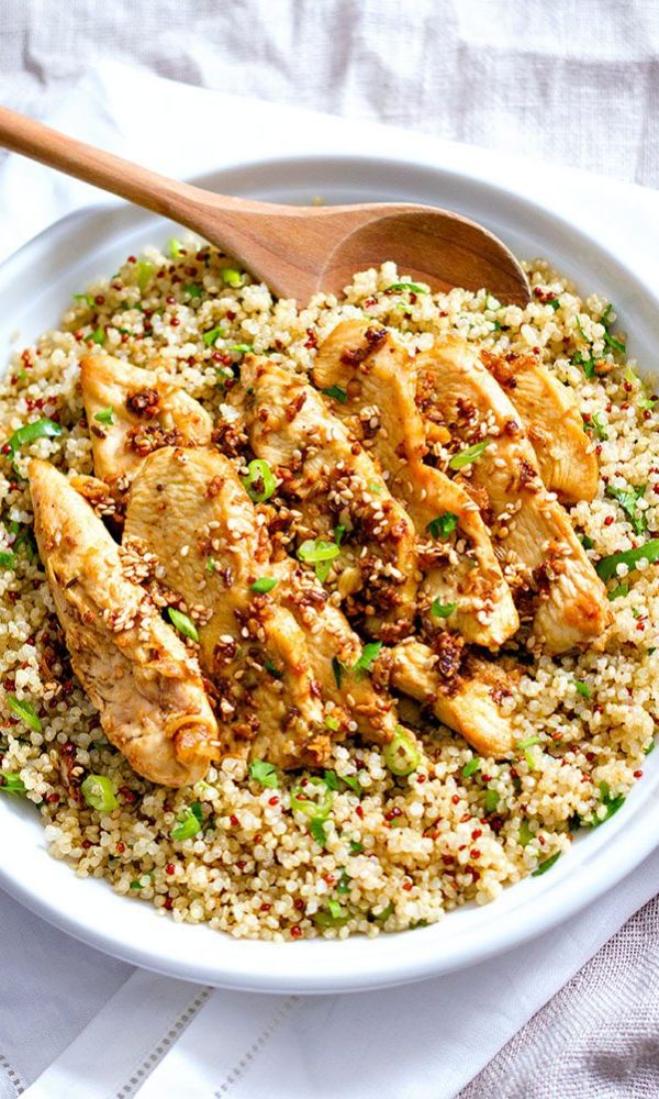 Garlic Lime Chicken Tenders and Quinoa