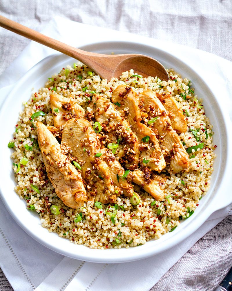 Garlic Lime Chicken Tenders And Quinoa Recipe Eatwell101