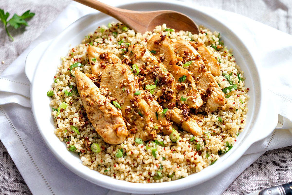 Garlic Lime Chicken Tenders And Quinoa Recipe Eatwell101