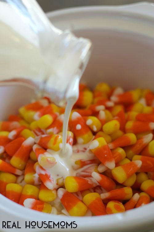 Slow Cooker Candy Corn Fondue