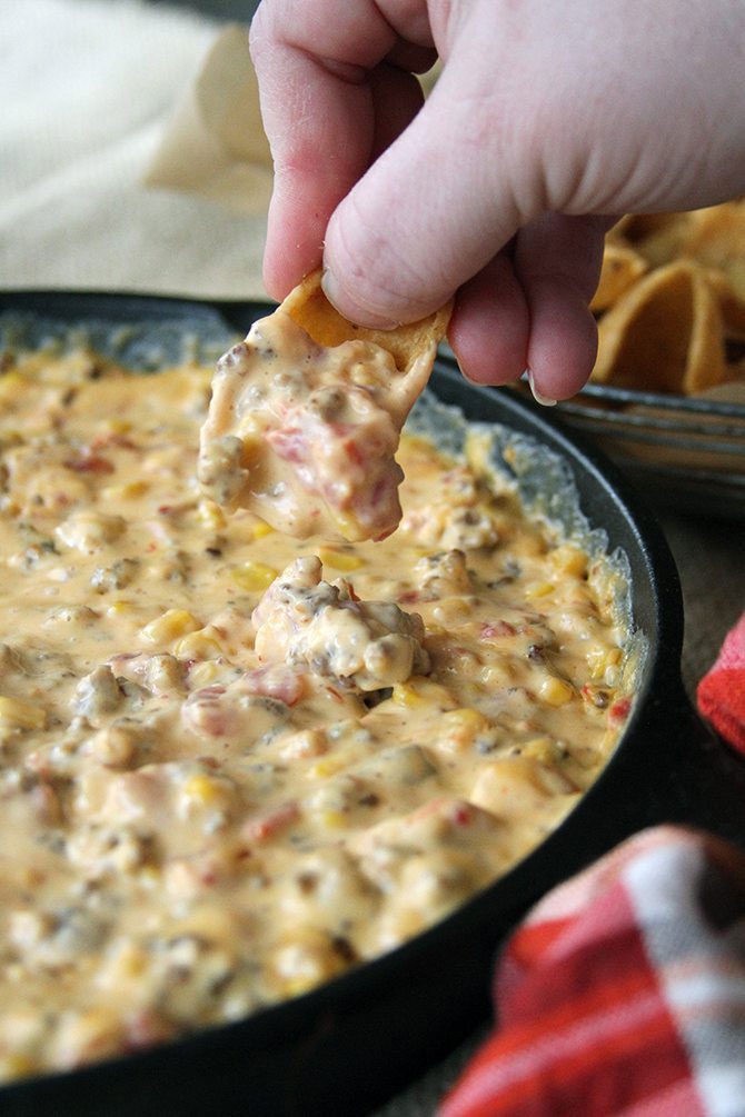 Cheesy Sausage Dip (Slow Cooker Option)