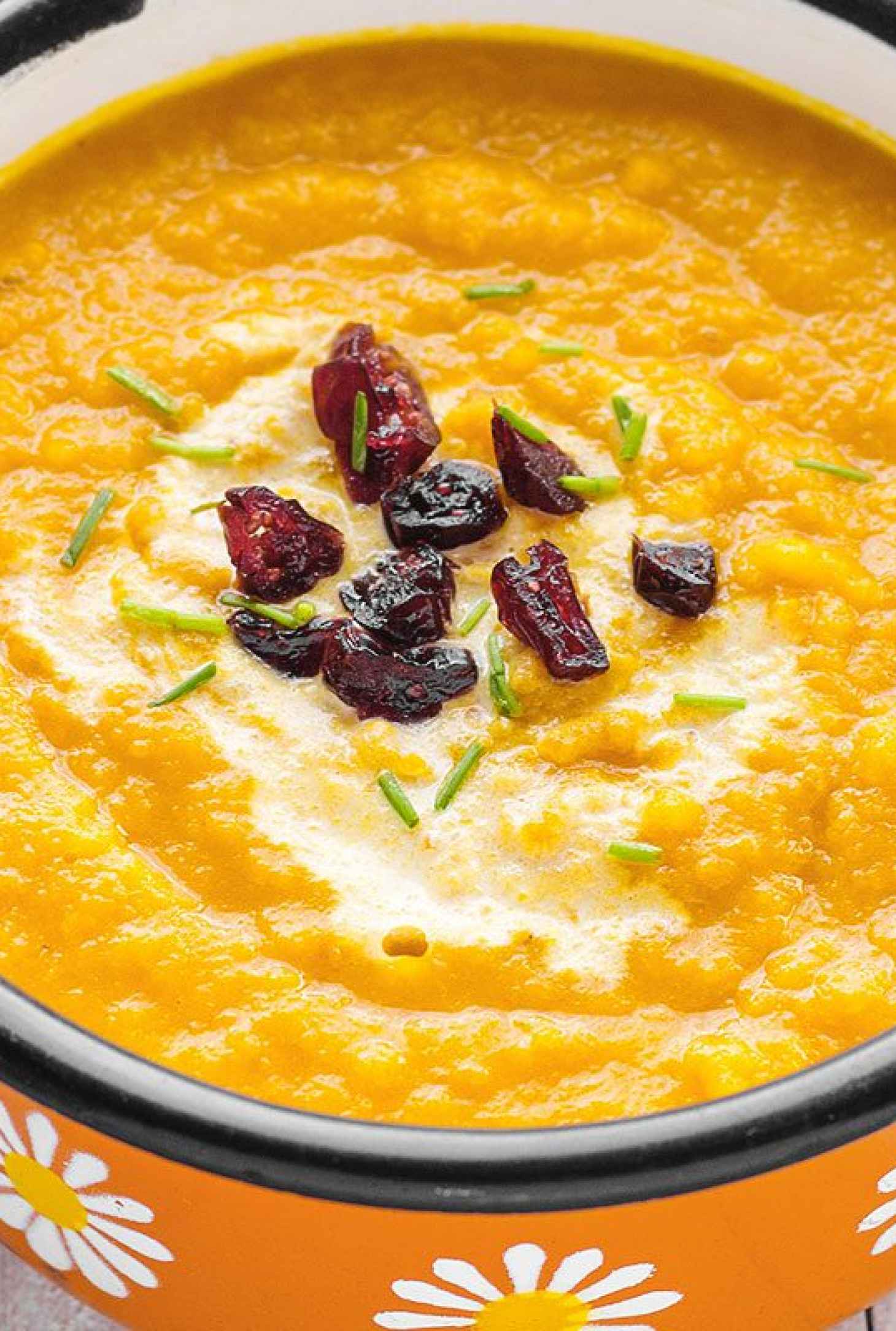 Creamy Sweet Potato Coconut Soup - #recipe by #eatwell101 - https://www.eatwell101.com/creamy-sweet-potato-coconut-soup-recipe