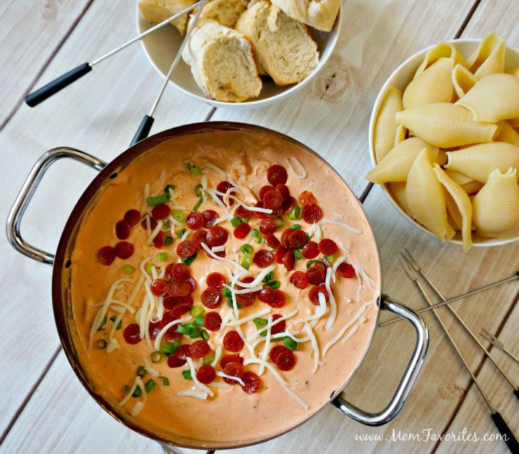 Pizza Fondue Recipe with Hormel Pepperoni